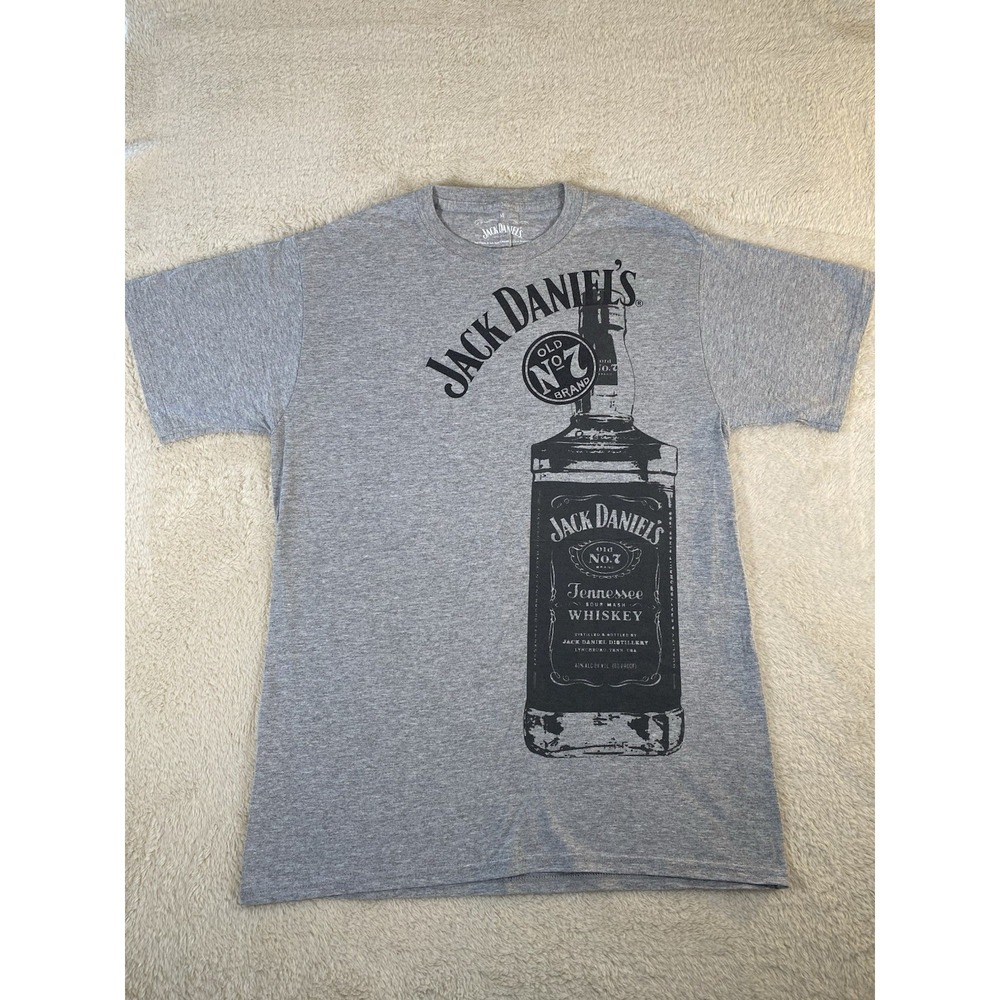 Jack Daniels Shirt Whisky Old No 7 Adult Medium Gray Short Sleeve